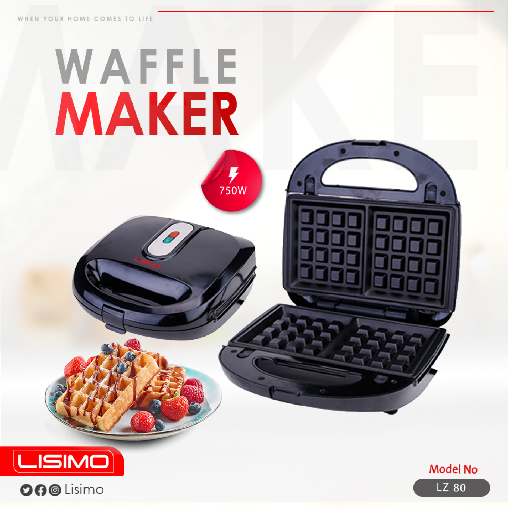 Lisimo Waffle Maker